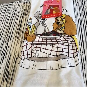 Disney Lady and the Tramp Dining Scene Towel